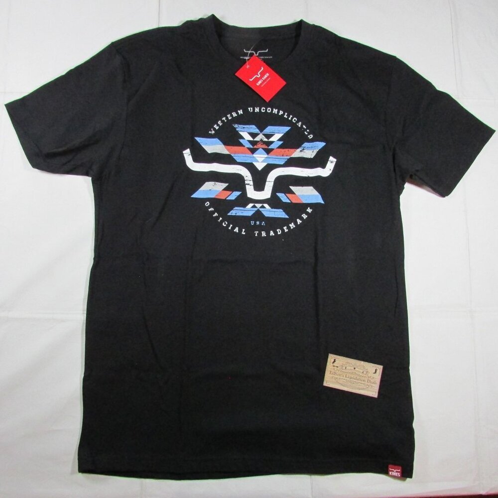 Kimes Ranch Men's MD Short Sleeve Circular Serape Graphic T-Shirt Black